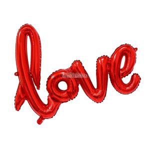 Globo Metalizado LOVE Color Rojo 70 x 50cm