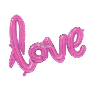 Globo Metalizado LOVE Color Rosa 70 x 50cm