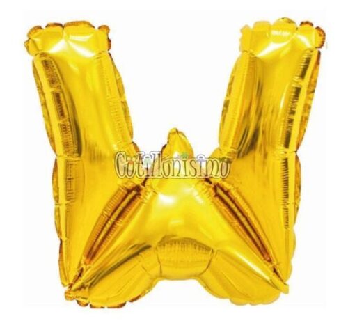 Globo Letra Inflable W Dorada 40cm