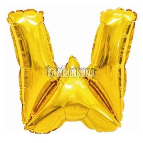 Globo Letra Inflable W Dorada 80cm