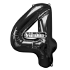 Globo Numero Inflable 4 Negro 40cm