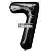 Globo Numero Inflable 7 Negro 40cm