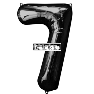Globo Numero Inflable 7 Negro 40cm