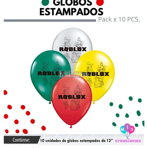 Globos ROBLOX 12 Pulgadas X10 Unidades