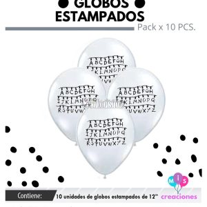 Globos STRANGER THINGS 12 Pulgadas X10 Unidades