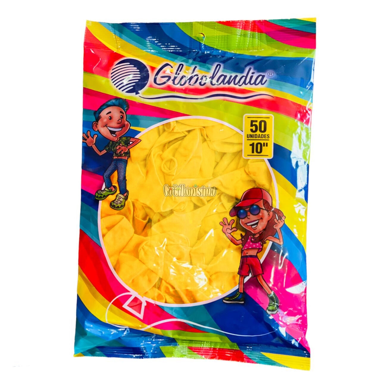 Globos GLOBOLANDIA LISO ESTANDAR 10 Pulgadas AMARILLO X50u