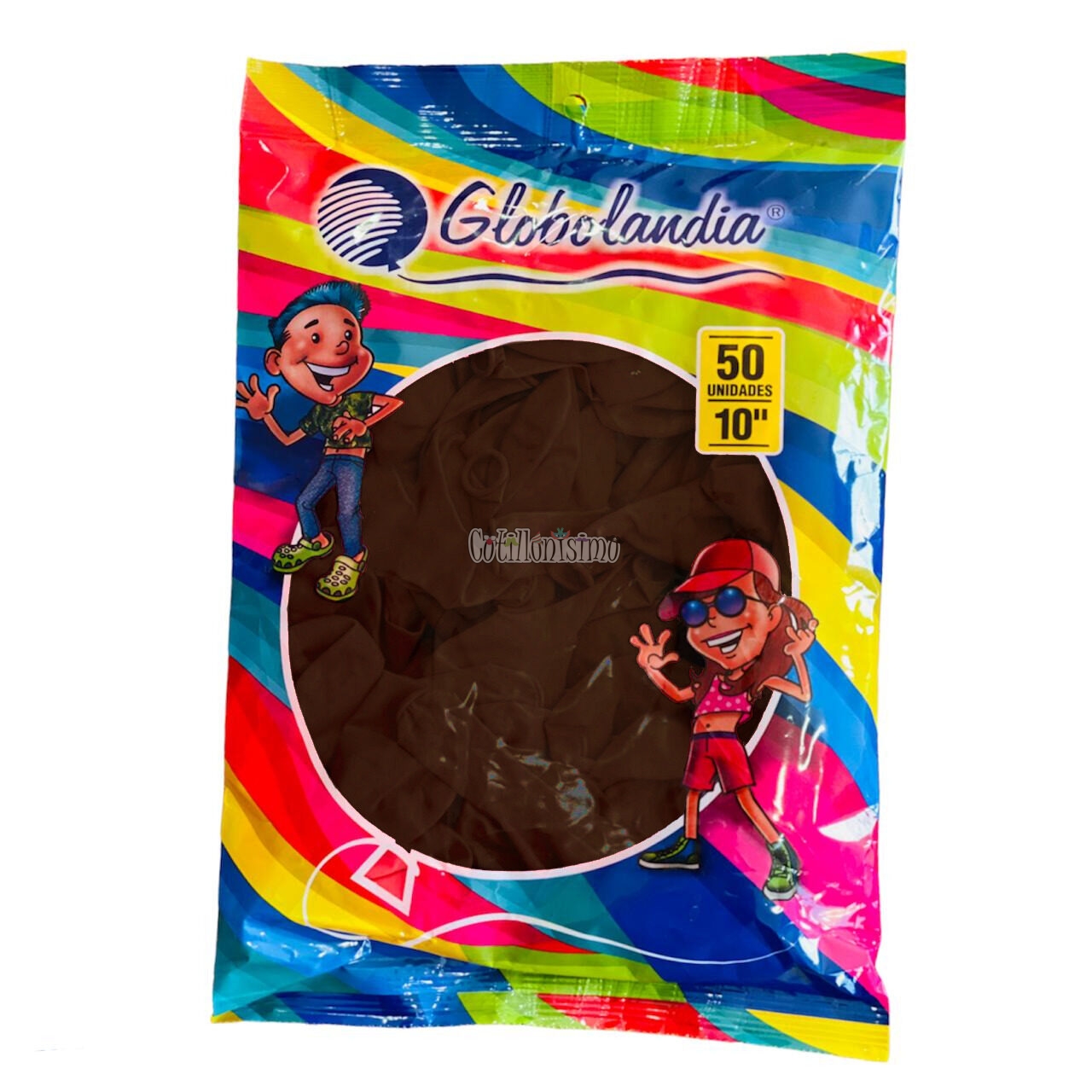 Globos GLOBOLANDIA LISO ESTANDAR 10 Pulgadas MARRON X50