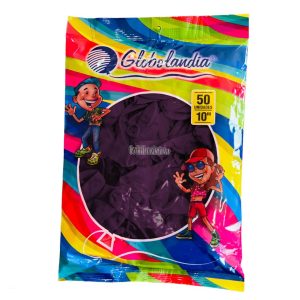 Globos GLOBOLANDIA LISO ESTANDAR 10 Pulgadas MORADO X50