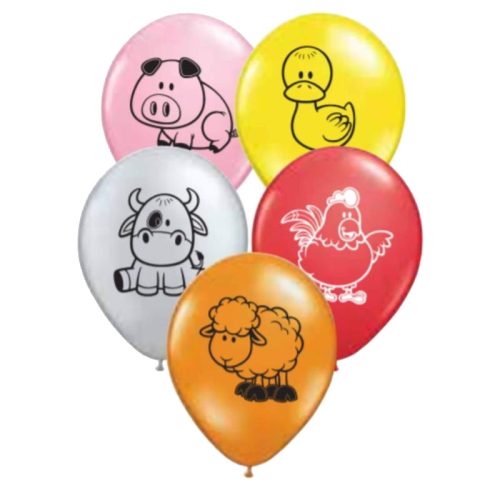 Globos ANIMALES GRANJA 12 Pulgadas X10 Unidades