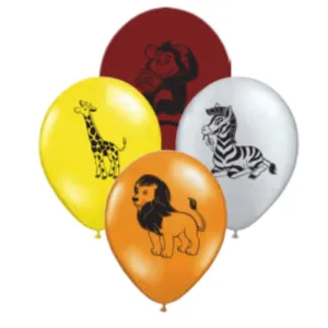 Globos ANIMALES SELVA 12 Pulgadas X10 Unidades