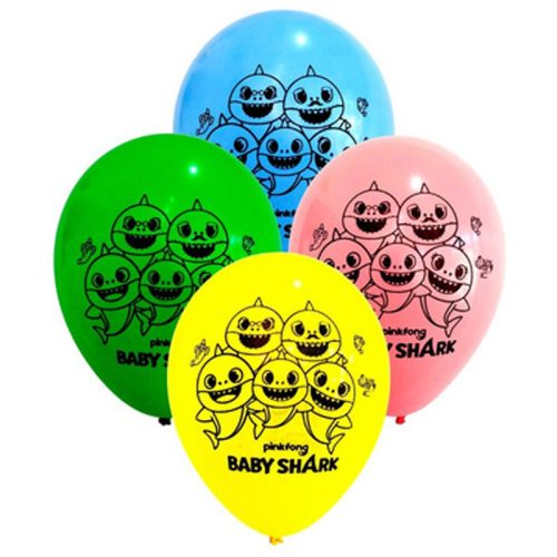 Globos BABY SHARK 12 Pulgadas X10 Unidades