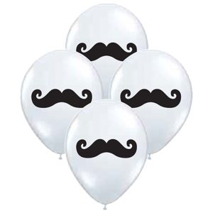 Globos BIGOTE 12 Pulgadas X10 Unidades