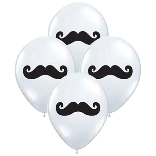 Globos BIGOTE 12 Pulgadas X10 Unidades