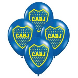 Globos BOCA JUNIORS 12 Pulgadas X10 Unidades