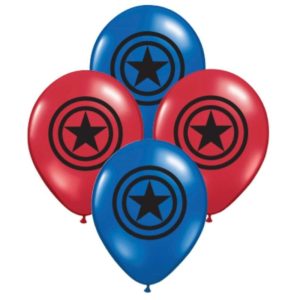 Globos CAPITAN AMERICA 12 Pulgadas X10 Unidades