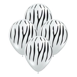 Globos CEBRA 12 Pulgadas X10 Unidades