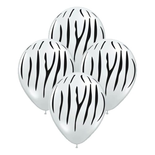 Globos CEBRA 12 Pulgadas X10 Unidades