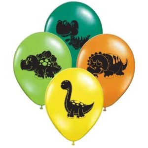Globos DINOSAURIOS 12 Pulgadas X10 Unidades