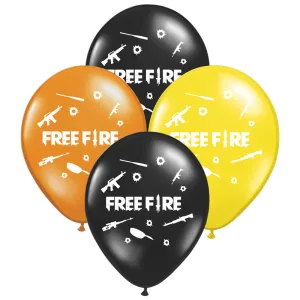 Globos FREE FIRE 12 Pulgadas X10 Unidades