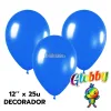 Globo Globby Liso Decorador 12 Pulgadas Azul Real x25u