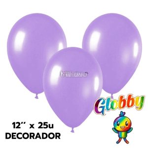 Globo Globby Liso Pastel 12 Pulgadas Uva x25u