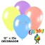 Globo Globby Liso Pastel 12 Pulgadas Multicolor x25u