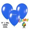 Globo Globby Liso Standard 9 Pulgadas Azul x25u