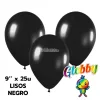 Globo Globby Liso Standard 9 Pulgadas Negro x25u