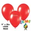 Globo Globby Liso Standard 9 Pulgadas Rojo x25u