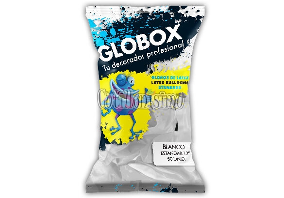 Globos Globox Standar 12 Pulgadas Blanco x50u