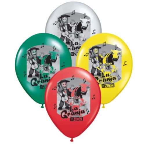 Globos LA GRANJA DE ZENON 12 Pulgadas X10 Unidades