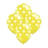 Globos Lunares Blancos Color AMARILLO 12 Pulgadas X10 Unidades