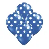 Globos Lunares Blancos Color AZUL 12 Pulgadas X10 Unidades