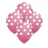 Globos Lunares Blancos Color ROSA 12 Pulgadas X10 Unidades