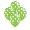Globos Lunares Blancos Color VERDE MANZANA 12 Pulgadas X10 Unidades