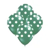 Globos Lunares Blancos Color VERDE OSCURO 12 Pulgadas X10 Unidades