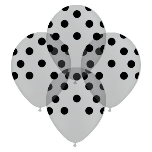 Globos Lunares Blancos Color CRISTAL 12 Pulgadas X10 Unidades