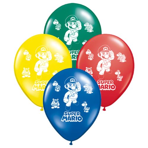 Globos MARIO BROS 12 Pulgadas X10 Unidades