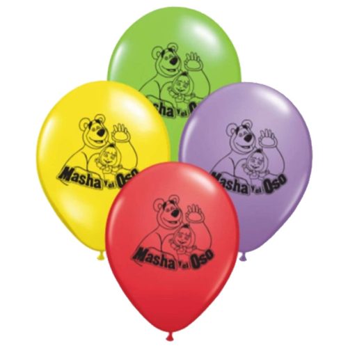 Globos MASHA Y EL OSO 12 Pulgadas X10 Unidades