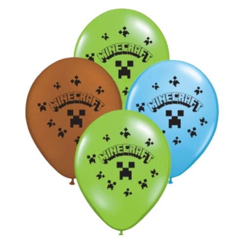 Globos MINECRAFT 12 Pulgadas X10 Unidades