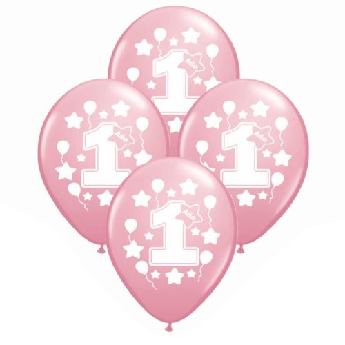 Globos Primer Añito NENA 12 Pulgadas X10 Unidades