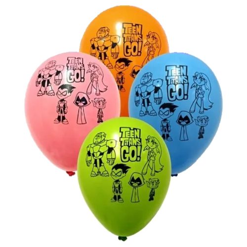 Globos TEEN TITANS 12 Pulgadas X10 Unidades