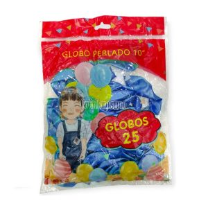 Globos de Latex Color Celeste Perlados 10 Pulgadas x25 Unidades
