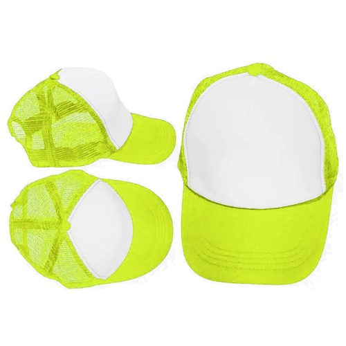 Gorra Trucker Amarillo Fluo (FRENTE BLANCO)