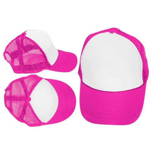 Gorra Trucker Fucsia Fluo (FRENTE BLANCO)
