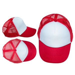 Gorra TRUCKER ROJO (FRENTE BLANCO)