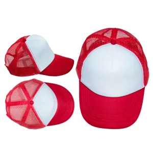 Gorra TRUCKER ROJO (FRENTE BLANCO)