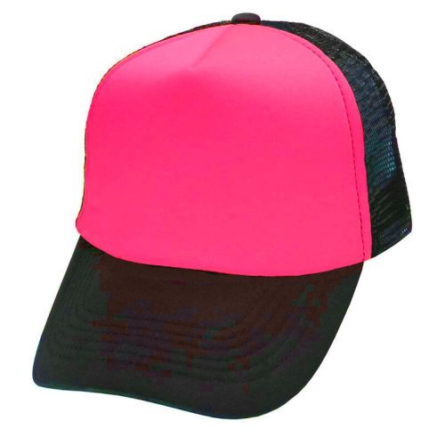 Gorra Trucker Negra Frente Fucsia Fluo