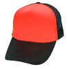 Gorra Trucker Negra Frente Naranja Fluo