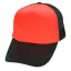 Gorra Trucker Negra Frente Naranja Fluo
